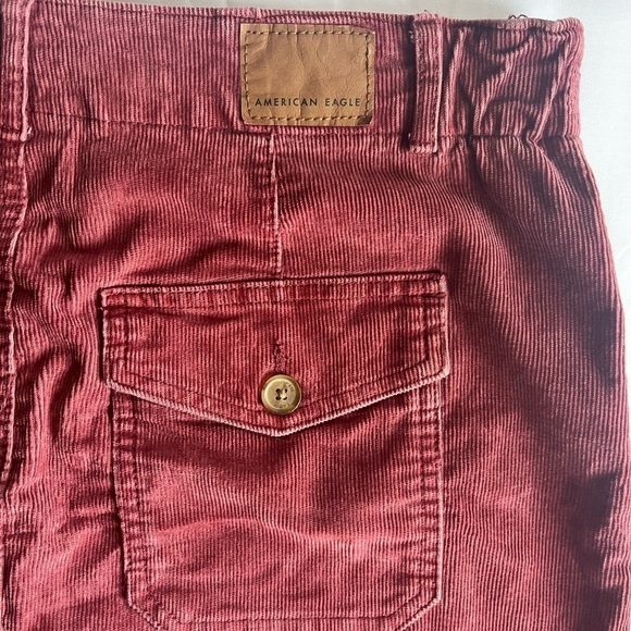 American Eagle  Corduroy Mini Skirt, Burgundy size 10 - Picture 6 of 6